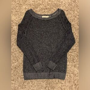 Faded Glory M Heather Gray Long-sleeve Top, Light-knit sweater shirt
